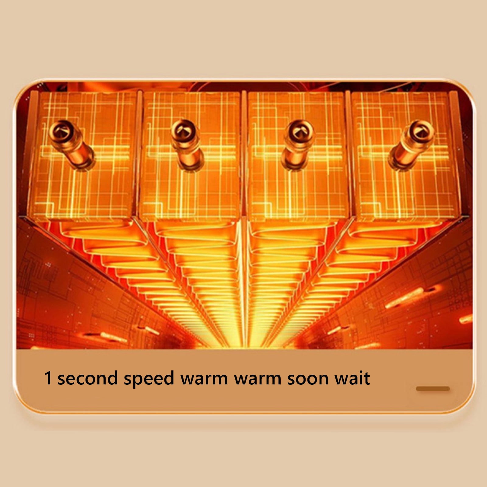 HOZVOMI Portable Space Heater Fast Heating Blower Energy Saving Personal Heater for Home Office Small Heater with Overheat Tilt Protection
