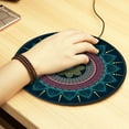 thumbnail image 7 of SPRING PARK Bohemian Mouse Pad Mat for Computer Desk Laptop, 3D Game Carpet Mouse Pad, Vintage Style Design Round Anti-Slip Smooth Mousepad (Diameter: 20cm/7.87"), 7 of 7