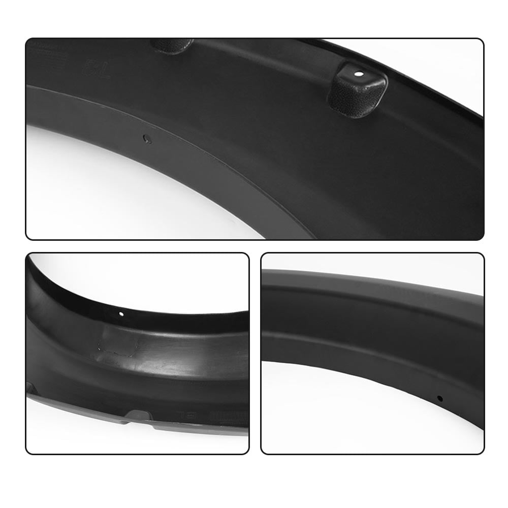 Pocket Rivet Style Fender Flares Wheel Cover Protector Black Fit for 2009-2014 Ford F150 Offroad