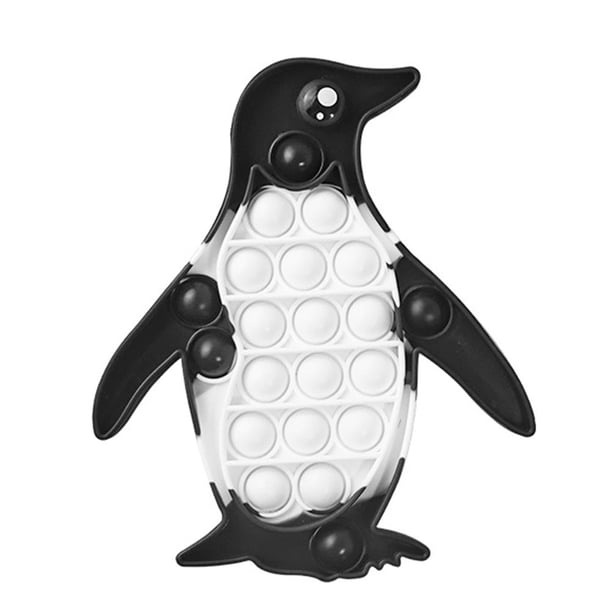 2 uds pingüino de silicona Push Bubble Art Decor autismo Reliver juguete sensorial Ndcxsfigh libre de BPA