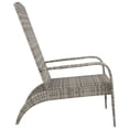 thumbnail image 2 of vidaXL Garden Adirondack Chair Grey Poly Rattan, 2 of 4