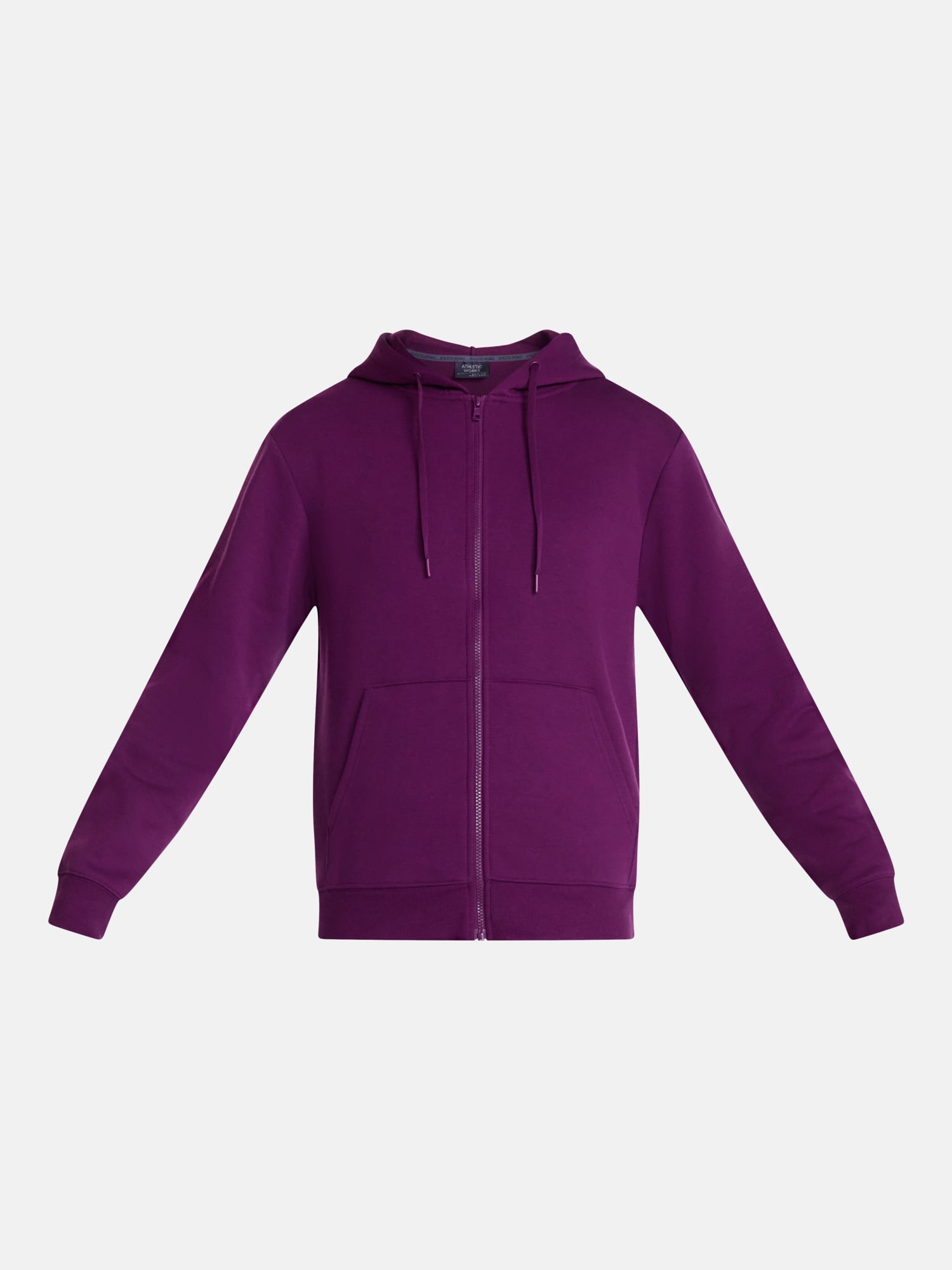 Athletic Works Men's and Big Men's Zip Up Fleece Hoodie Sweatshirt, Sizes XS-4XLT