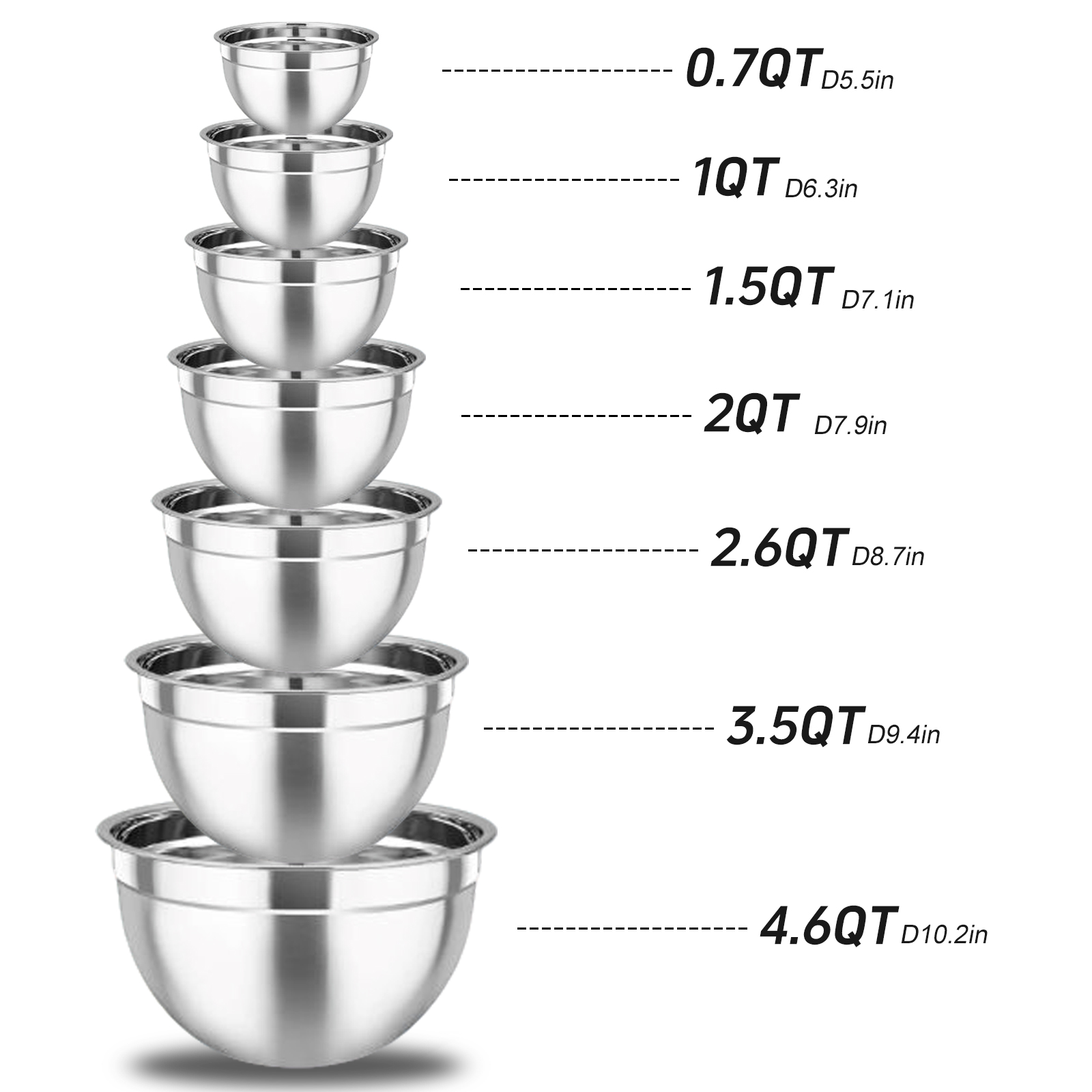 stusgo 7-Piece Stainless Steel Nesting Mixing Bowl Set photo 2