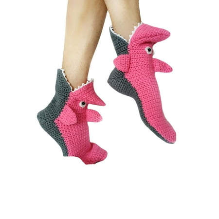 

Funny Animal Socks Adult Kid Novelty Crocodile Floor Socks Christmas 3D Knit Socks