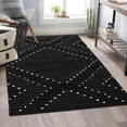 thumbnail image 2 of Lahome 4'x 6'Bedroom Area Rug, Washable Moroccan Non Slip Rugs for Living Room, Black Soft Carpet for Entryway Office, 2 of 7