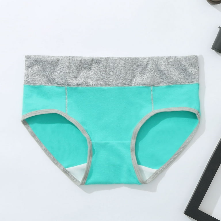 MRULIC lingerie for women Women Solid Color Patchwork Briefs Panties  Underwear Knickers Bikini Underpants Mint Green + 5XL 