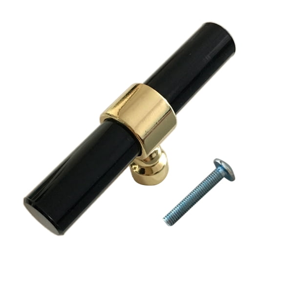 es de Puerta de Barra de Barra de Acrílico Perilla de Extracción de pequeña sala de Cajón Cepillado Dorado 81mm