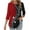 Red, variant on Womens Tops Plus Size 3/4 Length Sleeve Crewneck Loose Shirts Pleated Cute Clothes Dressy Casual Tunic Tops Dark Gray 3XL