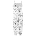 thumbnail image 4 of Aihuaihua Easter Day Outfit for Kid Girls Jumpsuit Romper Spring Summer Outfit with Pockets Easter Toddler Girl Outfit, 4 of 5