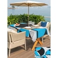 thumbnail image 5 of Outdoor Tablecloth with Umbrella Hole for Patio/Picnic/Party/Camping, Blue Geometric Waterproof Table Cloth Rectangle Table Cover Washable, Modern Abstract Lines Textured (60"x 102"), 5 of 8
