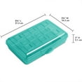 thumbnail image 2 of Sterilite Translucent Pencil Case School Supply Box, Blue Tint (36 Pack), 2 of 7