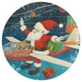 thumbnail image 3 of Funny Santa Claus Christmas Round Rugs -Washable Non-Slip Small Round Area Rug Throw Soft Circle Rugs for Bedroom, Modern Print Indoor Carpet for Entryway Sofa Living Room, 3 of 7