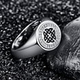 thumbnail image 5 of NUNCAD Signet Ring 925 Sterling Silver Celtic Knot Ring for Men Signet Biker Bands, 5 of 5