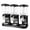 Black, variant on Triple Food Dispenser 2L Dry Food Dispenser Grain Dispenser Cereal Dispenser for Kitchen (Black)