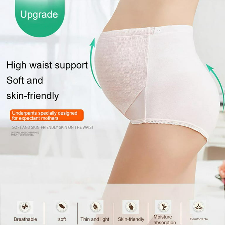 Spdoo Maternity Panties High Waisted Pregnancy Underwear Adjustable Belly  Support Briefs Over Bump