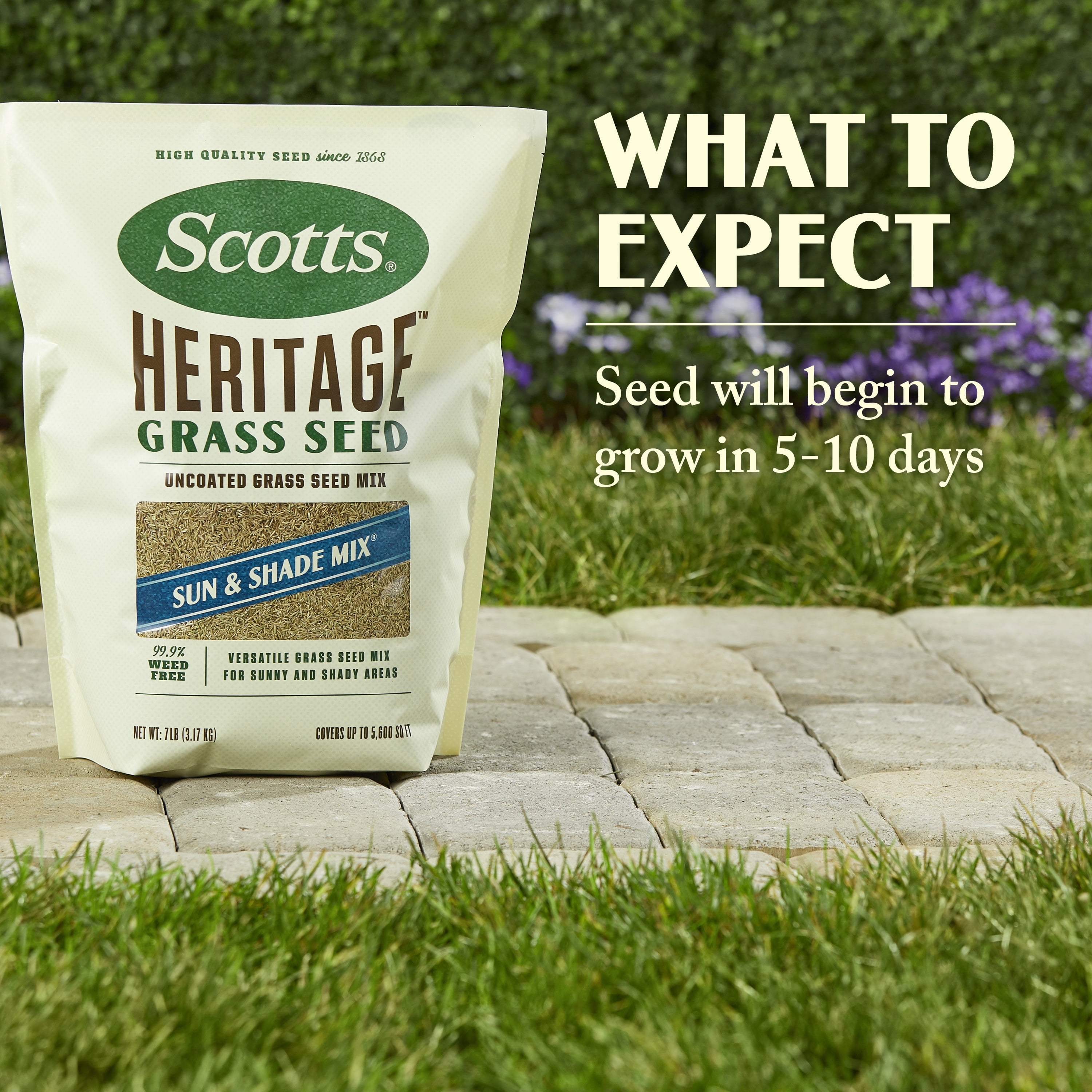 Scotts Heritage Grass Seed Sun & Shade Mix, 7 lbs.