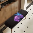 thumbnail image 3 of Whosucclay Rose Butterfly Star Print Stretch Dining Bench Cover Dustproof Removable Slipcover for Living Room, Bedroom, Kitchen, Hotel, Party - Rectangle Bench Seat Protector Cover, 3 of 7