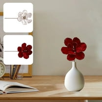 Christmas Poinsettia Glitter Artificial Magnolia Flower Christmas Stems Decor for Xmas New Year Christmas Tree Wedding Centerpiece Decoration 9.8x7.9x2 inches