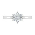 thumbnail image 3 of 1/4 Carat Flower Shaped Cluster Prong Set Diamond Ring Band in 14K White Gold (Ring Size 4.75) (I1-I2 Clarity), 3 of 4