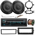 thumbnail image 1 of Kenwood KDC-BT33 Single-DIN In-Dash CD/Bluetooth Receiver, 2 x Kenwood KFC1666S 6.5" 2-Way Car Speakers, Dash Kit for Select 95-02 GM Vehicles, Wire Harness, Other Accessories, 1 of 8