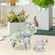 thumbnail image 4 of Crystal Elephant Figurines 2 Pack - Glass Elephant Ornament Set Clear Gold Multicolor, Handmade Desktop Decor, Living Room Shelf Accent Collectible Gift, 4 of 6