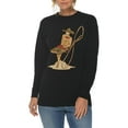 thumbnail image 3 of Plus Size Mariachi Lasso Graphic Long Sleeve Crewneck Tee - Black XL, 3 of 4
