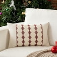 thumbnail image 2 of Fancy Homi 2 Pcs Boho Christmas Burgundy Decorative Throw Pillow Covers 12x20 Inch for Living Room Couch Bed Sofa, Modern Farmhouse Holiday Home Decor, Soft Cotton Line Wine Red Lumbar Cushion Case, 2 of 6