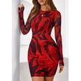 thumbnail image 2 of Vestido PRETTYGARDEN 2025 Tie-Dye de Manga Larga Mini XS, 2 of 8