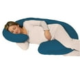 thumbnail image 2 of Leachco Snoogle Chic Jersey Body Pillow - Teal, 2 of 3