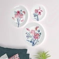 thumbnail image 4 of Homscape Ceramic Wall Plates with Beautiful Abstract Flower Art Wall Hanging Plate - Set of 3, 4 of 4