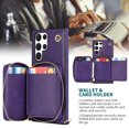 thumbnail image 5 of Crossbody Wallet Case for Samsung S22 Ultra, RFID Blocking PU Leather Zipper Handbag Purse Flip Cover, Kickstand Case with Card Slots Holder Wrist Strap Lanyard for Samsung Galaxy S22 Ultra, Purple, 5 of 12