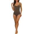 thumbnail image 2 of Unique Bargains Women's Tummy Shapewear Adjustable Straps Sculpting Bodysuit 2XL Brown, 2 of 6