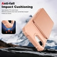 thumbnail image 4 of Allytechgroup Wallet Case for iPhone 16e, PU Leather Hard PC Back Cover Shockproof Kickstand Bumper Anti-Slip Magnetic Closure Case Cover for Women Men, Rosegold, 4 of 6