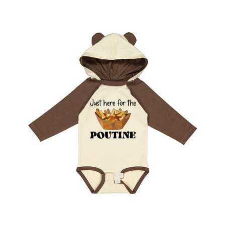 

Inktastic Just Here for the Poutine Gift Baby Boy or Baby Girl Long Sleeve Bodysuit