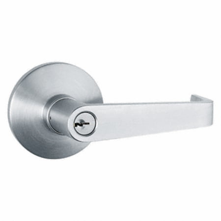 Exit Handle - CRL Satin Chrome Panic Exit Device Trim Accessory - Keyed Alike Lever Handle Entry