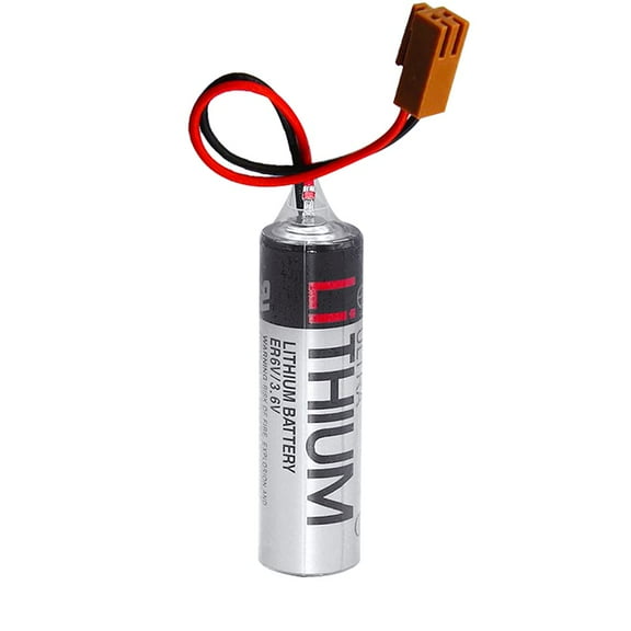 NEW ER6V/3.6V 2400mAh PLC Lithium Battery with Brown Plug for M64 System