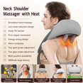 thumbnail image 4 of Masajeador De Cuello Y Hombros Con Calor, Almohada De Masaje Eléctrico Para Amasar, Aliviar El Estrés Masajeador De Hombros Y Cuello Con Calor, Masaje De Simulación, Cabezal De, 4 of 7