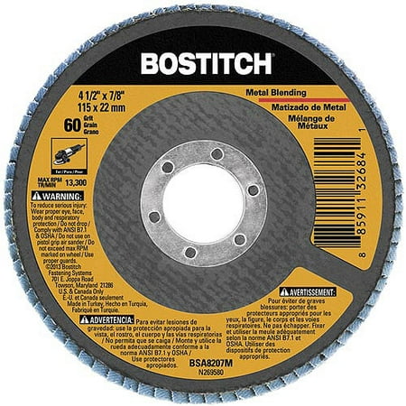 Bostitch 4-1/2" x 7/8" Z60 T29 Flap Disc, BSA8207M