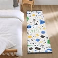 thumbnail image 3 of Yayeee Runner Rug for Bedroom 2'x6' Machine Washable Hallway Non Slip Mat, Blue Simple Shapes, 3 of 8
