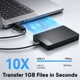 thumbnail image 2 of Atzeste 2.5" Hard Drive Enclosure USB 3.1 to SATA III Adapter, 5Gbps External SSD HDD Enclosure for 2.5 Inch SATA SSD & HDD 7mm/9.5mm, with UASP Compatible with Windows, Mac, Linux, 2 of 7
