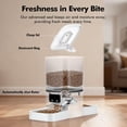 thumbnail image 3 of Automatic Cat Feeder 2 Cats, 6L/25 Cup Large Capacity Cat Food Dispenser with 2 Stainless Steel Bowls, 2.4G WiFi APP Timed Dry Food Feeder for Multiple Pets, Dual Power Supply, 10s Voice Recorder, 3 of 4