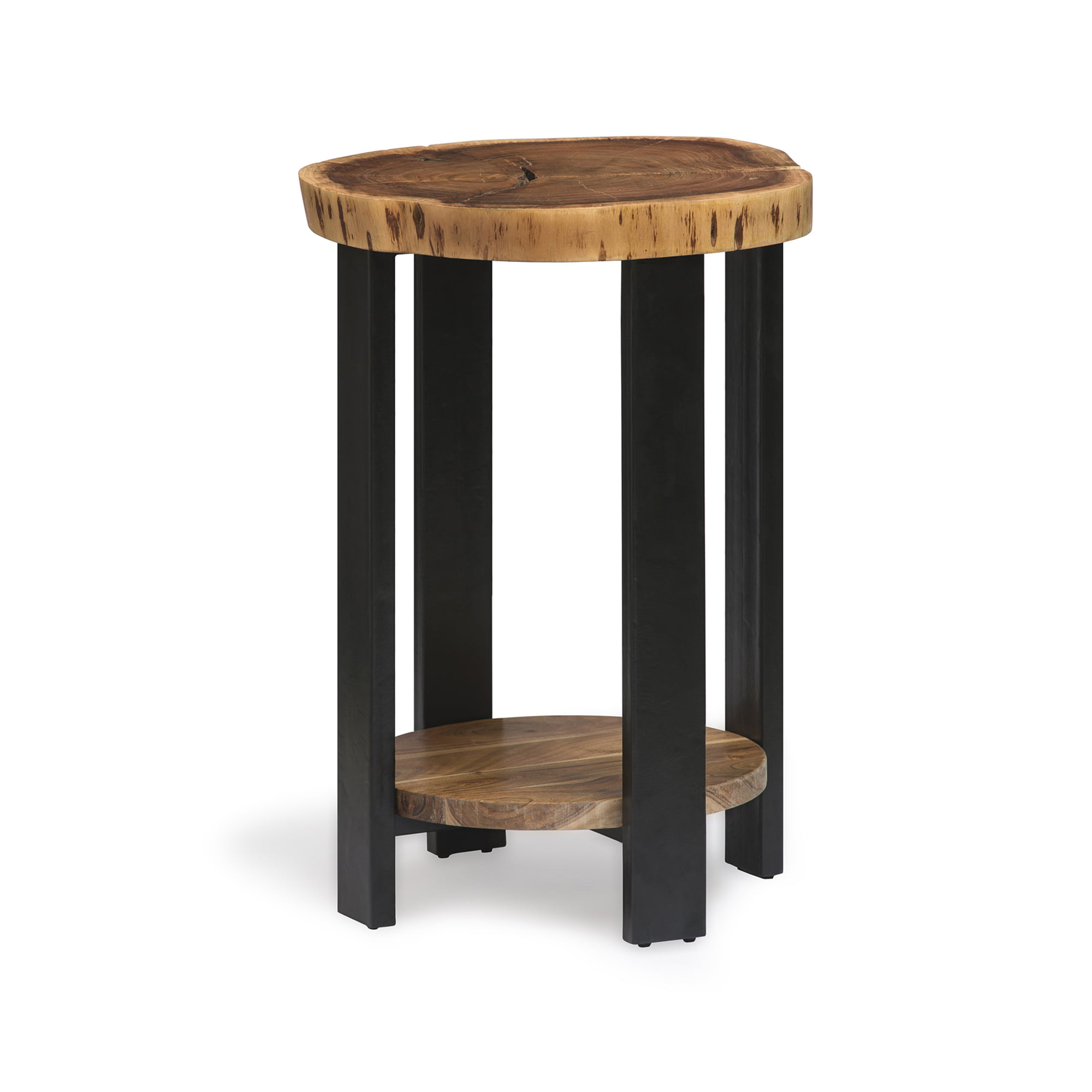 round end table wood