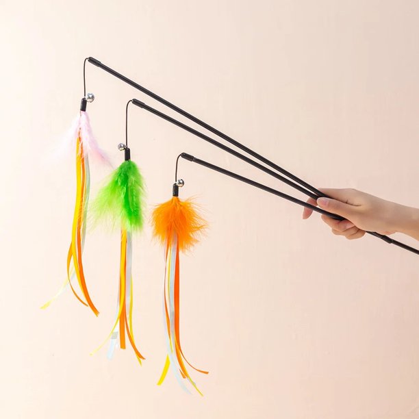 Palo de pesca para gatos, juguete interactivo para mascotas, divertido, tipo pez menta, envío directo