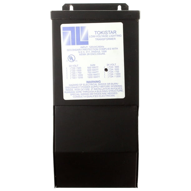 Tokistar T24/600 Low-Voltage Lighting Transformer, Output 600W @ 24V ...