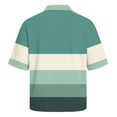 thumbnail image 6 of Hearthz S-4XL Striped Golf Shirt for Men Short Sleeve Casual Color Block Collared Men's Shirts Button Down Waffle Knit Men's Polo Shirts, 6 of 6