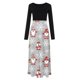 thumbnail image 5 of ICHUANYI Liquidación Vestido maxi informal de playa con cuello redondo y manga con estampado navideño para mujer ICHUANYI WER202308247135, 5 of 5