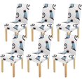 thumbnail image 1 of Funda protectora ABPHQTO para silla con dibujos animados de gato estilo francés juego de 6, 1 of 4