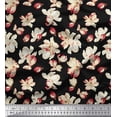 thumbnail image 1 of Soimoi Polyester Crepe Fabric Magnolia Floral Printed Craft Fabric by The Yard 52 Inch Wide, 1 of 1