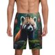 thumbnail image 1 of Fotbe Forest Plant Raccoon Pantalones Cortos de Pijama para Hombre, Ropa de Dormir, Pantalones de Pijama Cortos para Hombre-X-Large, 1 of 6
