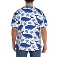 thumbnail image 7 of Goofa Whale Printed Men's Casual Short-sleeved Shirt,Lightweight Breathable Button-down,Summer Casual men's top,Versatile Fashion shirt-Small, 7 of 7
